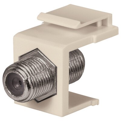 DataComm F Keystone Snap-In Connector, 1 GHz, Light Almond